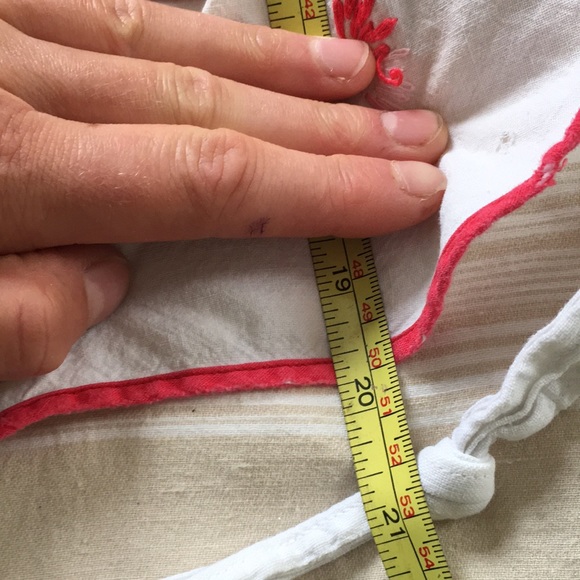 Vintage Hand Embroidered Cotton Waist Apron - Picture 4 of 6